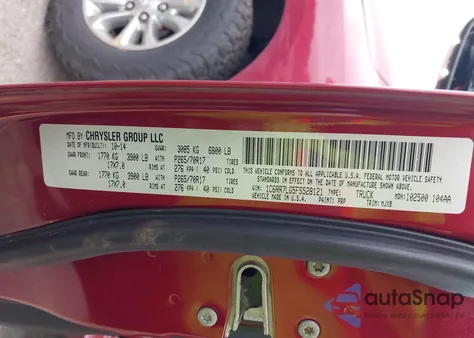 2015 Ram 1500 Big Horn from USA, damaged, VIN 1C6RR7LG5FS528121